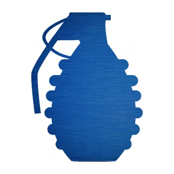 Polep vozidla SAMOLEPKA Granát 002 levá (65 - škrábaný kov modrý) NA AUTO, NÁLEPKA, FÓLIE, POLEP, TUNING, VLASTNÍ TEXT, TISK, AUTOSAMOLEPKY.cz, POLEPY, OBRÁZEK, LOGO, SAMOLEPKY