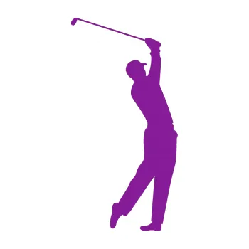 Polep vozidla SAMOLEPKA Golfista 003 pravá (14 - fialová) NA AUTO, NÁLEPKA, FÓLIE, POLEP, TUNING, VLASTNÍ TEXT, TISK, AUTOSAMOLEPKY.cz, POLEPY, OBRÁZEK, LOGO, SAMOLEPKY