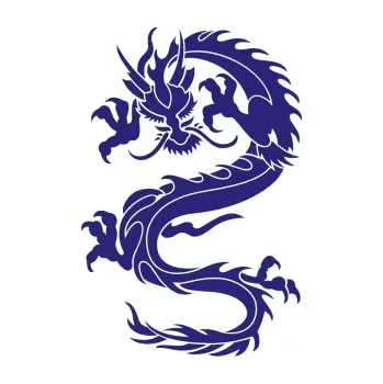 Samolepicí dekorace na vozidlo Dragon 029 levá (22 - střední modrá) SAMOLEPKA NA AUTO, NÁLEPKA, FÓLIE, POLEP, TUNING, VLASTNÍ TEXT, TISK, AUTOSAMOLEPKY.cz, POLEPY, OBRÁZEK, LOGO, 3D STICKERS