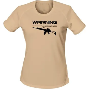 Dámské tričko Dámské funkční tričko BAD HABIT G36 - písková