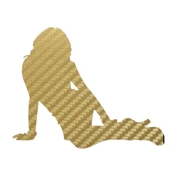 Polep vozidla Erotická žena 002 levá (59 - 3D karbon zlatý) SAMOLEPKA NA AUTO, NÁLEPKA, FÓLIE, POLEP, TUNING, VLASTNÍ TEXT, TISK, AUTOSAMOLEPKY.cz, POLEPY, OBRÁZEK, LOGO, 3D STICKERS