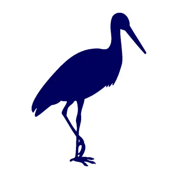 Samolepicí dekorace na vozidlo Čáp 001 pravá (23 - tmavě modrá) SAMOLEPKA NA AUTO, NÁLEPKA, FÓLIE, POLEP, TUNING, VLASTNÍ TEXT, TISK, AUTOSAMOLEPKY.cz, POLEPY, OBRÁZEK, LOGO, 3D STICKERS