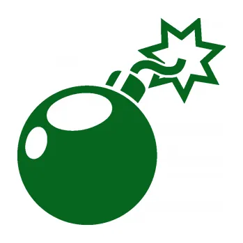 Samolepicí dekorace na vozidlo SAMOLEPKA Bomba 001 pravá (20 - tmavě zelená) NA AUTO, NÁLEPKA, FÓLIE, POLEP, TUNING, VLASTNÍ TEXT, TISK, AUTOSAMOLEPKY.cz, POLEPY, OBRÁZEK, LOGO, SAMOLEPKY