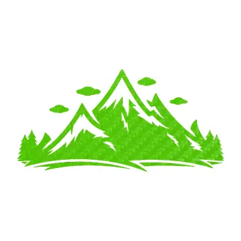 Samolepící dekorace Krajina hory 002 pravá (58 - 3D karbon zelený kawasaki) SAMOLEPKA NA AUTO, NÁLEPKA, FÓLIE, POLEP, TUNING, VLASTNÍ TEXT, TISK, AUTOSAMOLEPKY.cz, POLEPY, OBRÁZEK, LOGO, 3D STICKERS