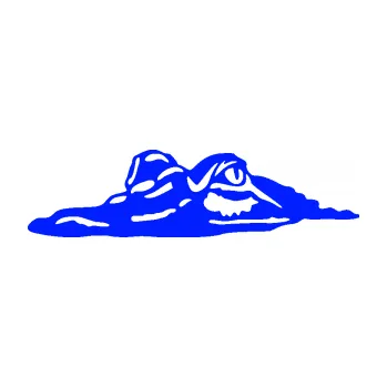 Samolepící dekorace Krokodýl 003 levá hlava na hladině (19 - modrá dynamic) SAMOLEPKA NA AUTO, NÁLEPKA, FÓLIE, POLEP, TUNING, VLASTNÍ TEXT, TISK, AUTOSAMOLEPKY.cz, POLEPY, OBRÁZEK, LOGO, 3D STICKERS