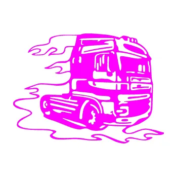 Samolepicí dekorace na vozidlo Kamion 003 pravá nákladní auto (72 - Fluorescentní růžová) SAMOLEPKA NA AUTO, NÁLEPKA, FÓLIE, POLEP, TUNING, VLASTNÍ TEXT, TISK, AUTOSAMOLEPKY.cz, POLEPY, OBRÁZEK, LOGO, 3D STICKERS