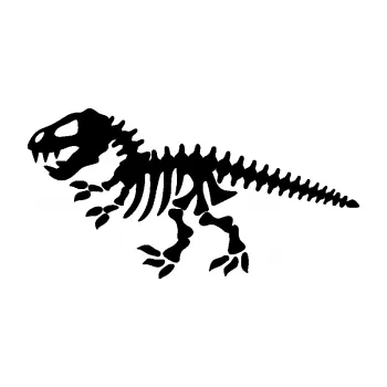 Samolepící dekorace SAMOLEPKA Dinosaurus kostra 001 levá (01 - černá) NA AUTO, NÁLEPKA, FÓLIE, POLEP, TUNING, VLASTNÍ TEXT, TISK, AUTOSAMOLEPKY.cz, POLEPY, OBRÁZEK, LOGO, SAMOLEPKY