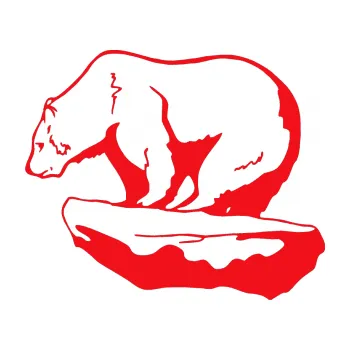 Samolepící dekorace SAMOLEPKA Lední medvěd levá (10 - červená) NA AUTO, NÁLEPKA, FÓLIE, POLEP, TUNING, VLASTNÍ TEXT, TISK, AUTOSAMOLEPKY.cz, POLEPY, OBRÁZEK, LOGO, SAMOLEPKY