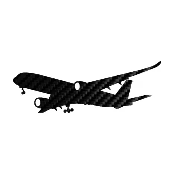 Polep vozidla SAMOLEPKA Letadlo 017 levá Airbus A 350 (50 - 3D karbon černý) NA AUTO, NÁLEPKA, FÓLIE, POLEP, TUNING, VLASTNÍ TEXT, TISK, AUTOSAMOLEPKY.cz, POLEPY, OBRÁZEK, LOGO, SAMOLEPKY