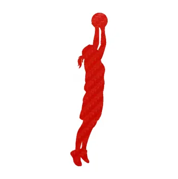 Samolepicí dekorace na vozidlo Basketbal 017 pravá basketbalistka (53 - 3D karbon červený) SAMOLEPKA NA AUTO, NÁLEPKA, FÓLIE, POLEP, TUNING, VLASTNÍ TEXT, TISK, AUTOSAMOLEPKY.cz, POLEPY, OBRÁZEK, LOGO, 3D STICKERS