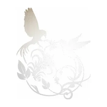 Samolepící dekorace SAMOLEPKA Květina dekor 006 levá ptáčci (82 - odrazková reflexní bílá) NA AUTO, NÁLEPKA, FÓLIE, POLEP, TUNING, VLASTNÍ TEXT, TISK, AUTOSAMOLEPKY.cz, POLEPY, OBRÁZEK, LOGO, SAMOLEPKY