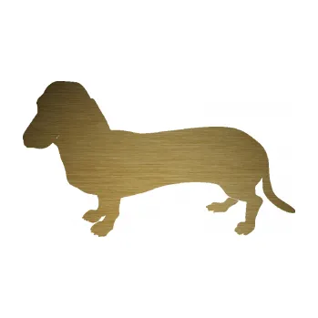 Polep vozidla SAMOLEPKA Pes 094 levá Baset (64 - škrábaný kov zlatý) NA AUTO, NÁLEPKA, FÓLIE, POLEP, TUNING, VLASTNÍ TEXT, TISK, AUTOSAMOLEPKY.cz, POLEPY, OBRÁZEK, LOGO, SAMOLEPKY