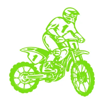 Samolepící dekorace Motorka 043 pravá motokros (04 - zelená kawasaki) SAMOLEPKA NA AUTO, NÁLEPKA, FÓLIE, POLEP, TUNING, VLASTNÍ TEXT, TISK, AUTOSAMOLEPKY.cz, POLEPY, OBRÁZEK, LOGO, 3D STICKERS