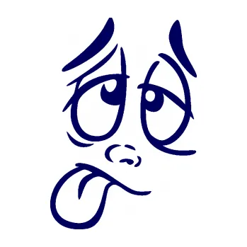 Samolepící dekorace SAMOLEPKA Obličej 006 levá unavený (23 - tmavě modrá) NA AUTO, NÁLEPKA, FÓLIE, POLEP, TUNING, VLASTNÍ TEXT, TISK, AUTOSAMOLEPKY.cz, POLEPY, OBRÁZEK, LOGO, SAMOLEPKY