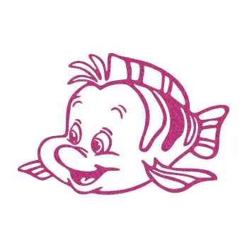 Autodoplněk Samolepka na auto Rybička levá (90 - Ultra Metalic růžová) NÁLEPKA, FÓLIE, POLEPY, TUNING, VLASTNÍ TEXT, TISK, AUTOSAMOLEPKY.cz, SAMOLEPKY, OBRÁZEK, LOGO, VÝROBA, PRODEJ