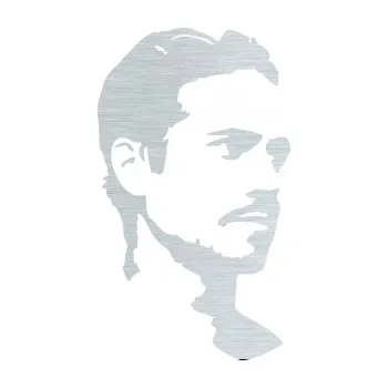 Samolepicí dekorace na vozidlo Paul Walker 004 pravá (61 - škrábaný hliník) SAMOLEPKA NA AUTO, NÁLEPKA, FÓLIE, POLEP, TUNING, VLASTNÍ TEXT, TISK, AUTOSAMOLEPKY.cz, POLEPY, OBRÁZEK, LOGO, 3D STICKERS