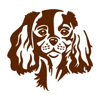 Polep vozidla Pes 132 levá Cavalier king Charles spaniel (15 - hnědá) SAMOLEPKA NA AUTO, NÁLEPKA, FÓLIE, POLEP, TUNING, VLASTNÍ TEXT, TISK, AUTOSAMOLEPKY.cz, POLEPY, OBRÁZEK, LOGO, 3D STICKERS