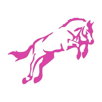 Samolepící dekorace Kůň 025 pravá skok (16 - růžová) SAMOLEPKA NA AUTO, NÁLEPKA, FÓLIE, POLEP, TUNING, VLASTNÍ TEXT, TISK, AUTOSAMOLEPKY.cz, POLEPY, OBRÁZEK, LOGO, 3D STICKERS