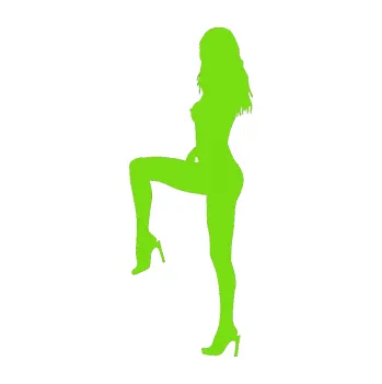 Polep vozidla Erotická žena 006 levá (04 - zelená kawasaki) SAMOLEPKA NA AUTO, NÁLEPKA, FÓLIE, POLEP, TUNING, VLASTNÍ TEXT, TISK, AUTOSAMOLEPKY.cz, POLEPY, OBRÁZEK, LOGO, 3D STICKERS