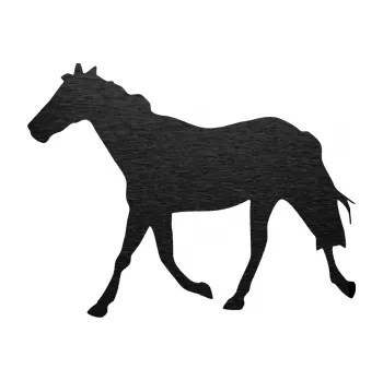 Samolepící dekorace SAMOLEPKA Kůň 012 levá (63 - škrábaný kov černý) NA AUTO, NÁLEPKA, FÓLIE, POLEP, TUNING, VLASTNÍ TEXT, TISK, AUTOSAMOLEPKY.cz, POLEPY, OBRÁZEK, LOGO, SAMOLEPKY