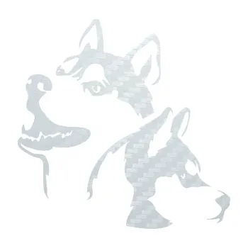Polep vozidla SAMOLEPKA Pes 117 levá husky (51 - 3D karbon bílý) NA AUTO, NÁLEPKA, FÓLIE, POLEP, TUNING, VLASTNÍ TEXT, TISK, AUTOSAMOLEPKY.cz, POLEPY, OBRÁZEK, LOGO, SAMOLEPKY