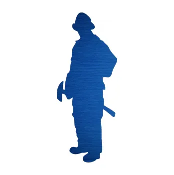 Samolepící dekorace SAMOLEPKA Hasič 001 levá (65 - škrábaný kov modrý) NA AUTO, NÁLEPKA, FÓLIE, POLEP, TUNING, VLASTNÍ TEXT, TISK, AUTOSAMOLEPKY.cz, POLEPY, OBRÁZEK, LOGO, SAMOLEPKY