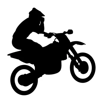 Samolepící dekorace SAMOLEPKA Motorka 027 pravá motokros (01 - černá) NA AUTO, NÁLEPKA, FÓLIE, POLEP, TUNING, VLASTNÍ TEXT, TISK, AUTOSAMOLEPKY.cz, POLEPY, OBRÁZEK, LOGO, SAMOLEPKY