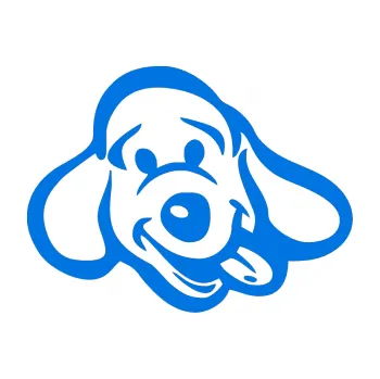 Polep vozidla Pes 078 pravá (11 - modrá oceán) SAMOLEPKA NA AUTO, NÁLEPKA, FÓLIE, POLEP, TUNING, VLASTNÍ TEXT, TISK, AUTOSAMOLEPKY.cz, POLEPY, OBRÁZEK, LOGO, 3D STICKERS