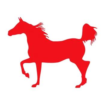 Samolepící dekorace SAMOLEPKA Kůň 009 levá (10 - červená) NA AUTO, NÁLEPKA, FÓLIE, POLEP, TUNING, VLASTNÍ TEXT, TISK, AUTOSAMOLEPKY.cz, POLEPY, OBRÁZEK, LOGO, SAMOLEPKY