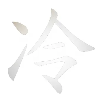 Polep vozidla SAMOLEPKA Čínský znak Cold (82 - odrazková reflexní bílá) NA AUTO, NÁLEPKA, FÓLIE, POLEP, TUNING, VLASTNÍ TEXT, TISK, AUTOSAMOLEPKY.cz, POLEPY, OBRÁZEK, LOGO, SAMOLEPKY