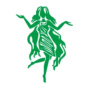 Samolepící dekorace Panna 005 pravá (12 - zelená) SAMOLEPKA NA AUTO, NÁLEPKA, FÓLIE, POLEP, TUNING, VLASTNÍ TEXT, TISK, AUTOSAMOLEPKY.cz, POLEPY, OBRÁZEK, LOGO, 3D STICKERS