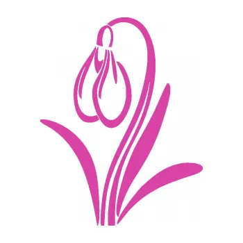 Samolepící dekorace SAMOLEPKA Květina dekor 021 levá sněženka (16 - růžová) NA AUTO, NÁLEPKA, FÓLIE, POLEP, TUNING, VLASTNÍ TEXT, TISK, AUTOSAMOLEPKY.cz, POLEPY, OBRÁZEK, LOGO, SAMOLEPKY