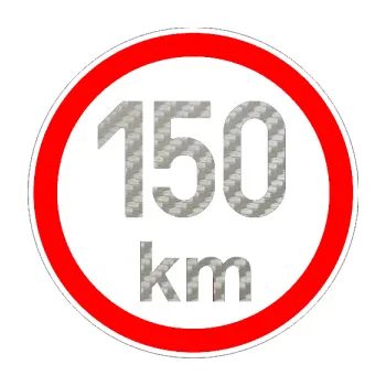 samolepka Maximální rychlost 150km - nejvyšší konstrukční rychlost (52 - 3D karbon stříbrný) SAMOLEPKA NA AUTO, NÁLEPKA, FÓLIE, POLEP, TUNING, VLASTNÍ TEXT, TISK, AUTOSAMOLEPKY.cz, POLEPY, OBRÁZEK, LOGO, 3D STICKERS