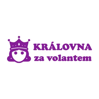 Polep vozidla SAMOLEPKA Královna za volantem nápis (14 - fialová) NA AUTO, NÁLEPKA, FÓLIE, POLEP, TUNING, VLASTNÍ TEXT, TISK, AUTOSAMOLEPKY.cz, POLEPY, OBRÁZEK, LOGO, SAMOLEPKY
