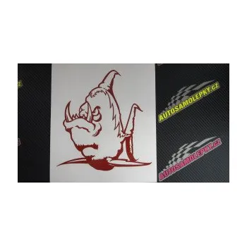 Polep vozidla SAMOLEPKA Ryba zubatá levá piraňa (17 - šedá) NA AUTO, NÁLEPKA, FÓLIE, POLEP, TUNING, VLASTNÍ TEXT, TISK, AUTOSAMOLEPKY.cz, POLEPY, OBRÁZEK, LOGO, SAMOLEPKY