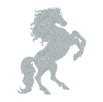 Samolepící dekorace Kůň 038 pravá (91 - Ultra Metalic stříbrná metalíza) SAMOLEPKA NA AUTO, NÁLEPKA, FÓLIE, POLEP, TUNING, VLASTNÍ TEXT, TISK, AUTOSAMOLEPKY.cz, POLEPY, OBRÁZEK, LOGO, 3D STICKERS