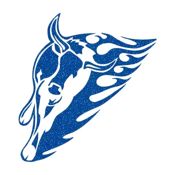 Samolepicí dekorace na vozidlo Animal flames 012 levá býk (88 - Ultra Metalic modrá) SAMOLEPKA NA AUTO, NÁLEPKA, FÓLIE, POLEP, TUNING, VLASTNÍ TEXT, TISK, AUTOSAMOLEPKY.cz, POLEPY, OBRÁZEK, LOGO, 3D STICKERS