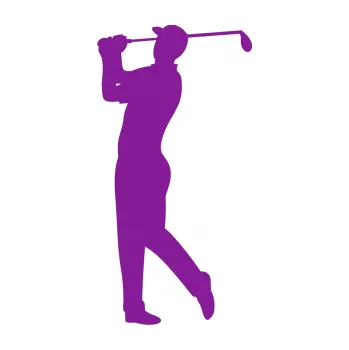 Polep vozidla SAMOLEPKA Golfista 001 levá (14 - fialová) NA AUTO, NÁLEPKA, FÓLIE, POLEP, TUNING, VLASTNÍ TEXT, TISK, AUTOSAMOLEPKY.cz, POLEPY, OBRÁZEK, LOGO, SAMOLEPKY