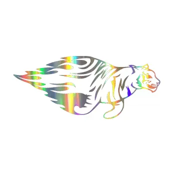 Samolepicí dekorace na vozidlo Animal flames 021 pravá tygr (93 - Holografická) SAMOLEPKA NA AUTO, NÁLEPKA, FÓLIE, POLEP, TUNING, VLASTNÍ TEXT, TISK, AUTOSAMOLEPKY.cz, POLEPY, OBRÁZEK, LOGO, 3D STICKERS