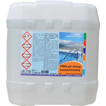 Bazénová chemie PWS pH mínus koncentrovaný 20l - s dopravou zdarma po ČR
