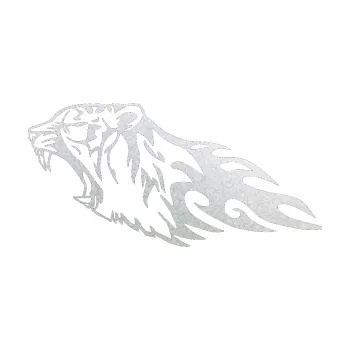 Samolepicí dekorace na vozidlo Animal flames 073 levá tygr (60 - pískované sklo) SAMOLEPKA NA AUTO, NÁLEPKA, FÓLIE, POLEP, TUNING, VLASTNÍ TEXT, TISK, AUTOSAMOLEPKY.cz, POLEPY, OBRÁZEK, LOGO, 3D STICKERS