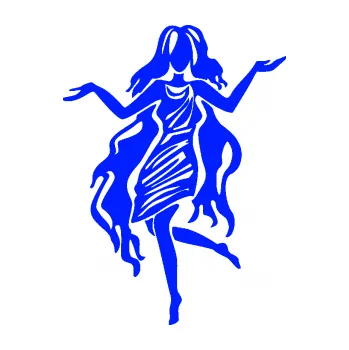 Samolepící dekorace Panna 005 levá (19 - modrá dynamic) SAMOLEPKA NA AUTO, NÁLEPKA, FÓLIE, POLEP, TUNING, VLASTNÍ TEXT, TISK, AUTOSAMOLEPKY.cz, POLEPY, OBRÁZEK, LOGO, 3D STICKERS