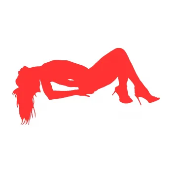 Polep vozidla Erotická žena 035 pravá (02 - světle červená) SAMOLEPKA NA AUTO, NÁLEPKA, FÓLIE, POLEP, TUNING, VLASTNÍ TEXT, TISK, AUTOSAMOLEPKY.cz, POLEPY, OBRÁZEK, LOGO, 3D STICKERS