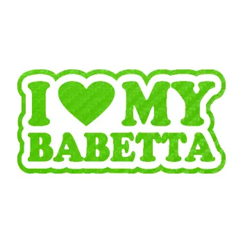 Polep vozidla SAMOLEPKA I love my babeta (58 - 3D karbon zelený kawasaki) NA AUTO, NÁLEPKA, FÓLIE, POLEP, TUNING, VLASTNÍ TEXT, TISK, AUTOSAMOLEPKY.cz, POLEPY, OBRÁZEK, LOGO, SAMOLEPKY