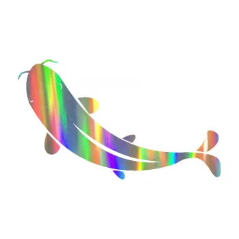 Polep vozidla SAMOLEPKA Ryba 001 levá (93 - Holografická) NA AUTO, NÁLEPKA, FÓLIE, POLEP, TUNING, VLASTNÍ TEXT, TISK, AUTOSAMOLEPKY.cz, POLEPY, OBRÁZEK, LOGO, SAMOLEPKY