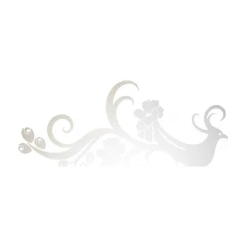 Samolepící dekorace SAMOLEPKA Květina dekor 014 pravá páv (82 - odrazková reflexní bílá) NA AUTO, NÁLEPKA, FÓLIE, POLEP, TUNING, VLASTNÍ TEXT, TISK, AUTOSAMOLEPKY.cz, POLEPY, OBRÁZEK, LOGO, SAMOLEPKY