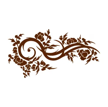 Samolepící dekorace SAMOLEPKA Květina dekor 013 pravá (15 - hnědá) NA AUTO, NÁLEPKA, FÓLIE, POLEP, TUNING, VLASTNÍ TEXT, TISK, AUTOSAMOLEPKY.cz, POLEPY, OBRÁZEK, LOGO, SAMOLEPKY