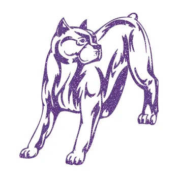 Polep vozidla SAMOLEPKA Pes 007 levá Pitbull (87 - Ultra Metalic fialová) NA AUTO, NÁLEPKA, FÓLIE, POLEP, TUNING, VLASTNÍ TEXT, TISK, AUTOSAMOLEPKY.cz, POLEPY, OBRÁZEK, LOGO, SAMOLEPKY