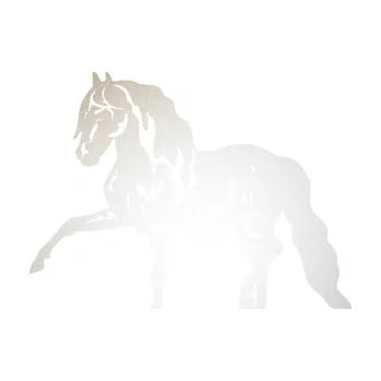 Samolepící dekorace Kůň 039 levá (82 - odrazková reflexní bílá) SAMOLEPKA NA AUTO, NÁLEPKA, FÓLIE, POLEP, TUNING, VLASTNÍ TEXT, TISK, AUTOSAMOLEPKY.cz, POLEPY, OBRÁZEK, LOGO, 3D STICKERS