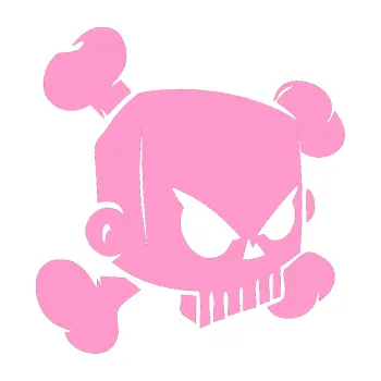 Samolepicí dekorace na vozidlo Kenblock lebka plná pravá (24 - světle růžová) SAMOLEPKA NA AUTO, NÁLEPKA, FÓLIE, POLEP, TUNING, VLASTNÍ TEXT, TISK, AUTOSAMOLEPKY.cz, POLEPY, OBRÁZEK, LOGO, 3D STICKERS